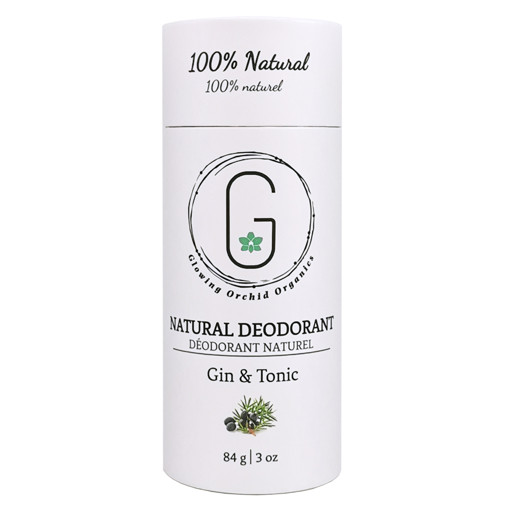 Gin & Tonic Natural Deodorant 84G Paper Tube Biodegradable Eco Friendly Organic
