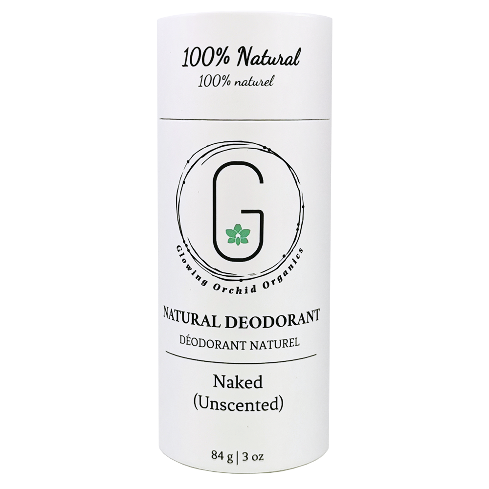 Naked Unscented Organic paper Tube deodorant Glowing Orchid Full size 84g