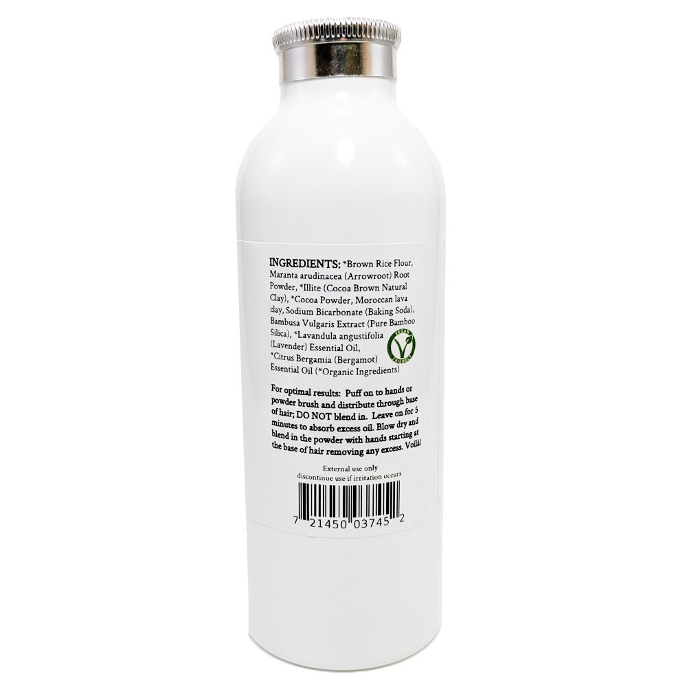 100% Natural Dry Shampoo Lavender & Bergamot for Dark Hair Tones (100 g) Glowing Orchid Organics