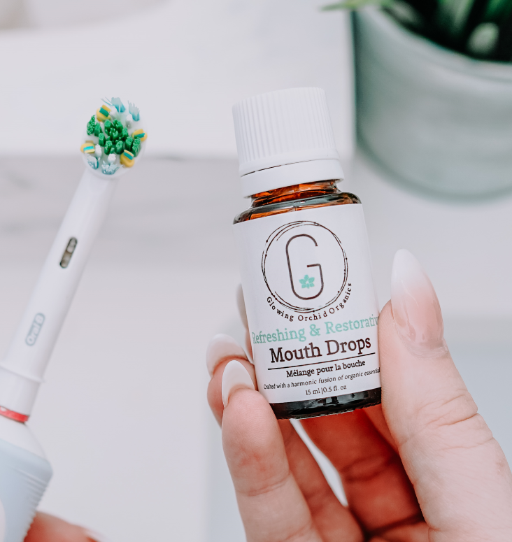 Refreshing & Restorative Mouth Drops (15 ml) Glowing Orchid Organics