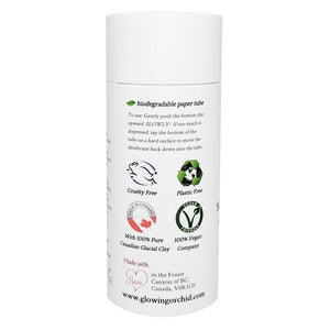 100% Natural Vegan Lime Mojito Deodorant in Plastic Recyclable Tube Container Regular Size Side (84 g | 3 oz) Glowing Orchid Organics