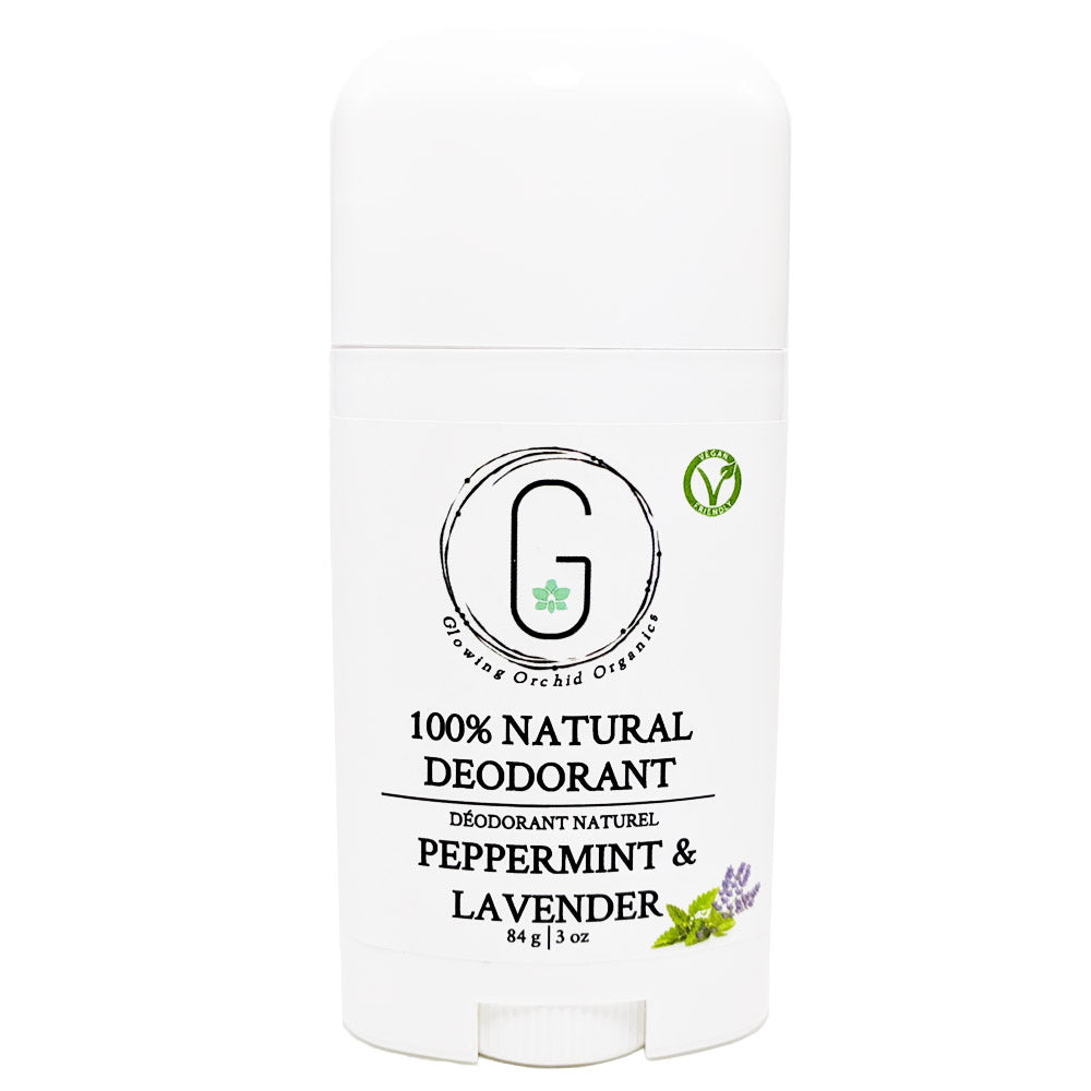 Peppermint & Lavender Organic paper Tube deodorant Glowing Orchid Full size 84g