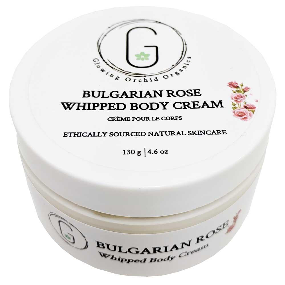 Bulgarian Rose Whipped Body Cream 130 g Glowing Orchid Organics