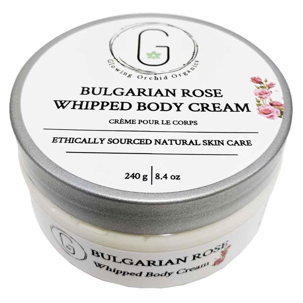 Bulgarian Rose Whipped Body Cream 240 g Glowing Orchid Organics