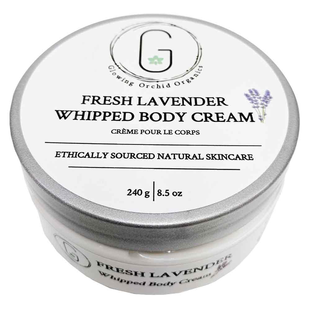 Fresh Lavender Whipped Body Cream 240 g Glowing Orchid Organics