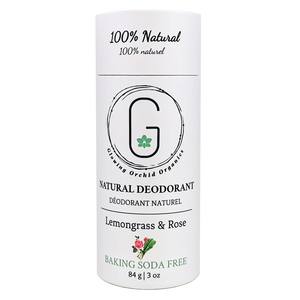 Lemongrass Rose 84 g Baking Soda Free Deodorant in paper biodegradable tube