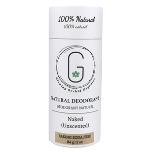 Naked Unscented 84 g Baking Soda Free Deodorant in paper biodegradable tube