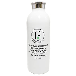 100% Natural Dry Shampoo Lemongrass & Peppermint for Dark Hair Tones (100 g) Glowing Orchid Organics