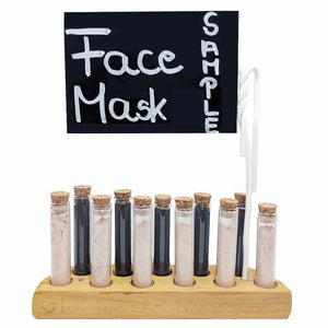 (Sample) FACE MASK display stand - Glowing Orchid Organics