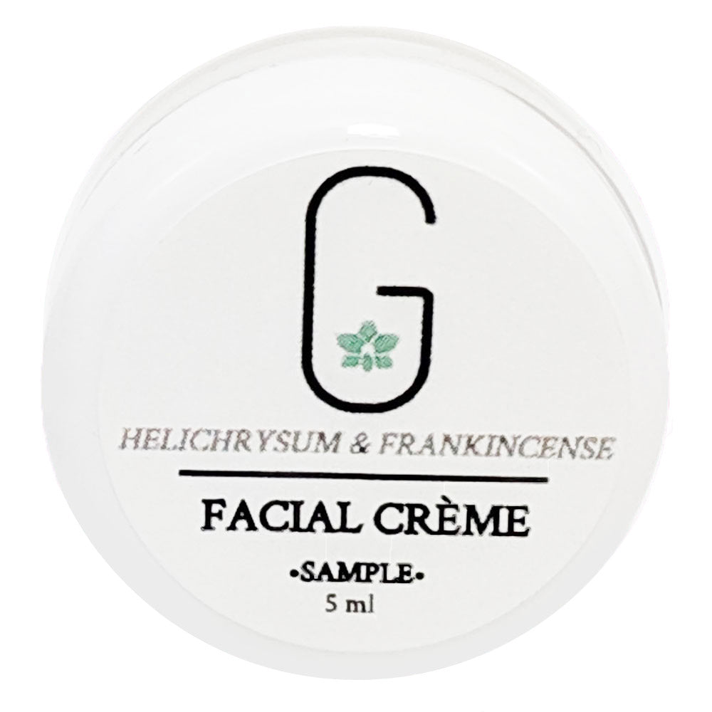 Facial Cream - Helichrysum & Frankincense Sample Size (5 ml) Glowing Orchid Organics Top