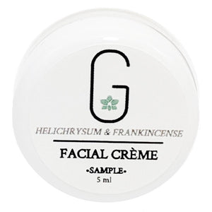 Facial Eye Cream (Sample) - Helichrysum & Chamomile (Firm & Tighten) 5 ml Sample Front Glowing Orchid Organics