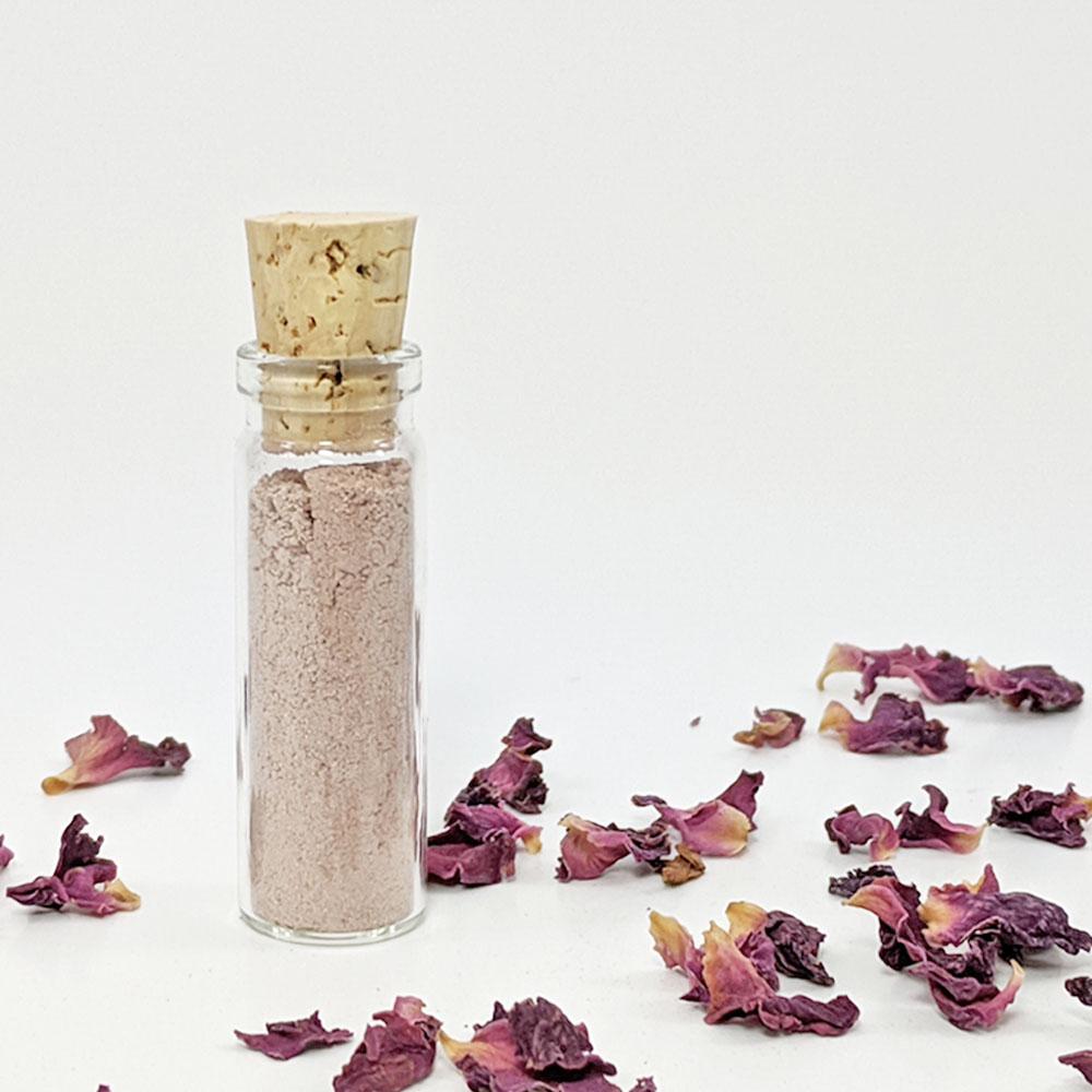 100% Natural Vegan Pink Clay & Rose (Balancing & Tightening) Facial Clay Mask Sample Size Glowing Orchid Organics