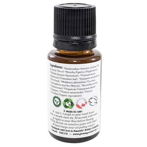 Nut Free Mouth Drops Front (15 ml) Back Ingredients Glowing Orchid Organics