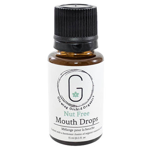 Nut Free Mouth Drops (15 ml) Front Glowing Orchid Organics