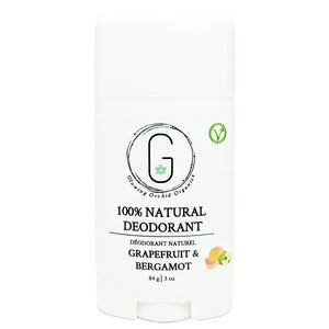100% Natural Vegan Grapefruit & Bergamot Deodorant Full Size Glowing Orchid Organics