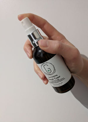 Revitalizing Facial Toner - Biofermented Sea Kelp, Hyaluronic Acid & More glowing orchid organics packed with  acids, antioxidants, cosmeceuticals and anti-inflammatories for skin hydration and treatment