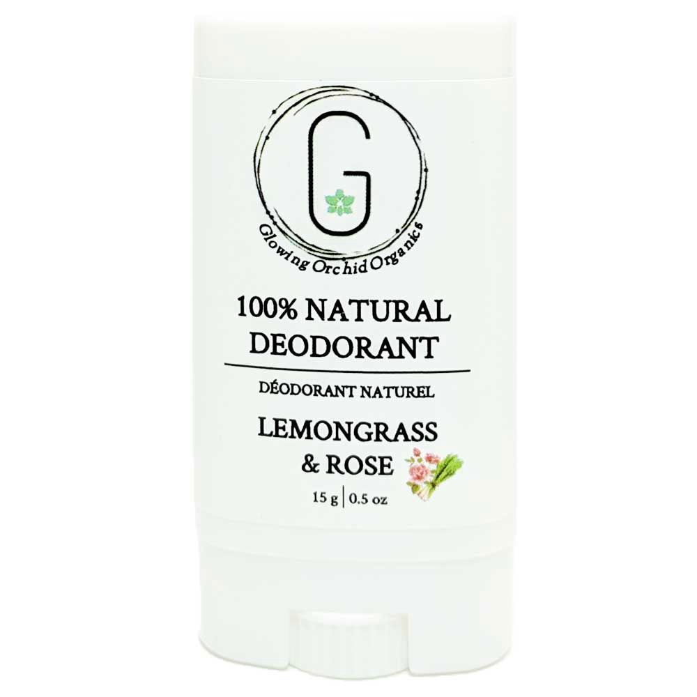 Travel Size Lemongrass & Rose Natural Deodorant