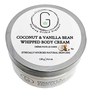 Coconut & Vanilla Bean Whipped Body Cream 130 g Glowing Orchid Organics